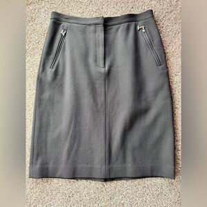 Ralph Lauren Black Pencil Skirt with Zip Pocket Details